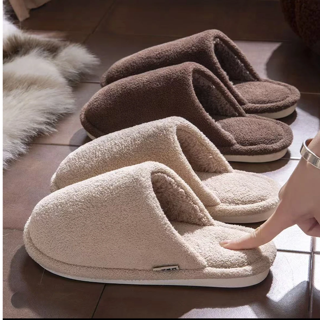 秋冬季男女情侣室内家居防滑保暖包头棉拖鞋