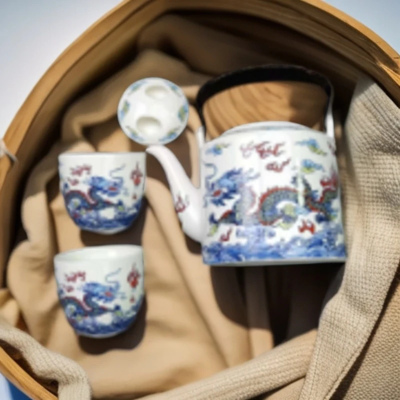 龙腾四海一壶两杯