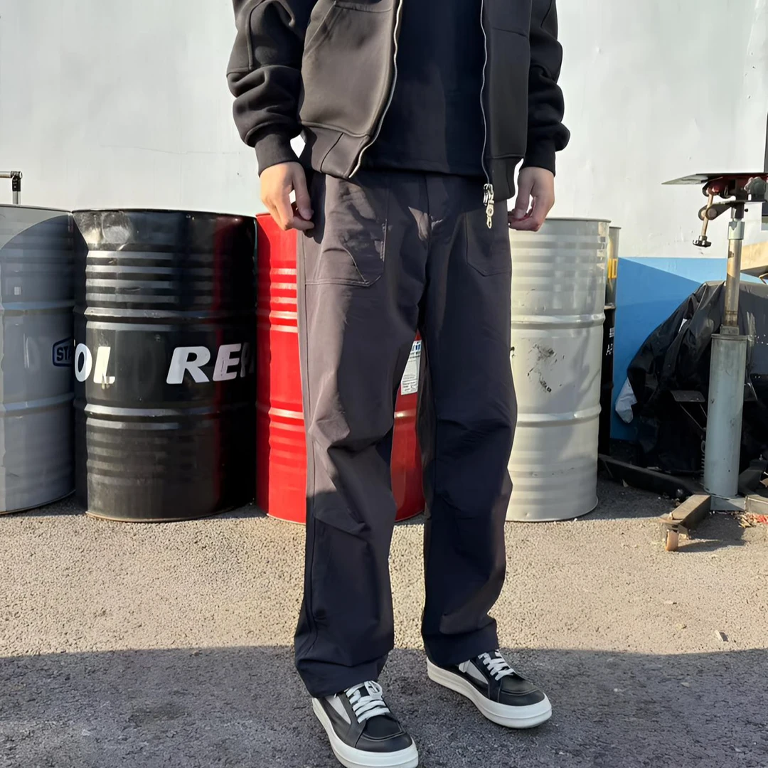 无主义美式春款户外防水解构弹力可调节伞兵裤直筒男休闲长裤