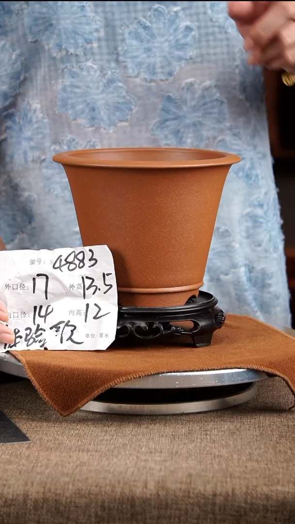 紫砂花盆花卉工艺4883+s