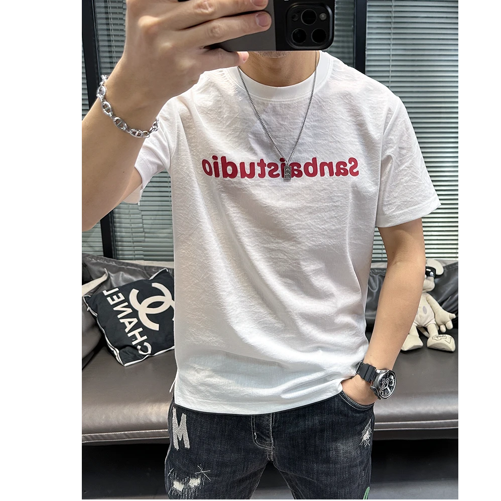 玛加西曼特短袖t恤男夏季圆领时尚百搭轻薄透气男士半袖上衣宽松