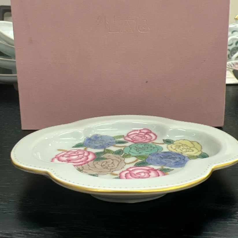 阿茶多彩玫瑰海棠壶承