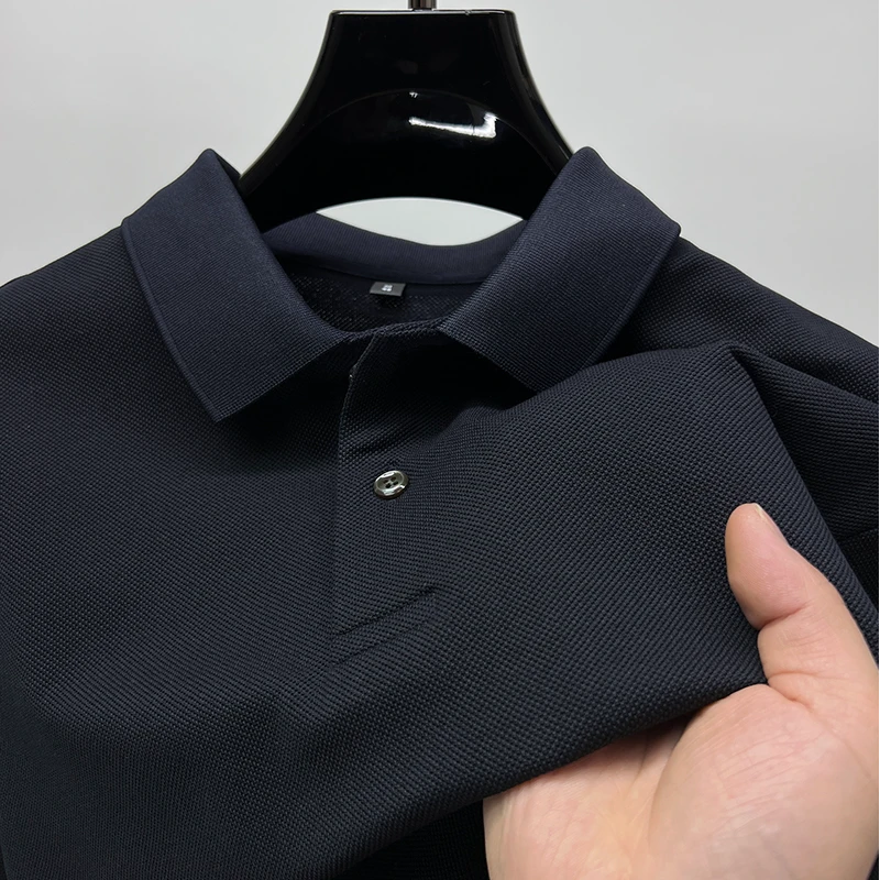 Zero Degree North纯色丝光长绒棉短袖polo衫男士夏装纯棉休闲t恤