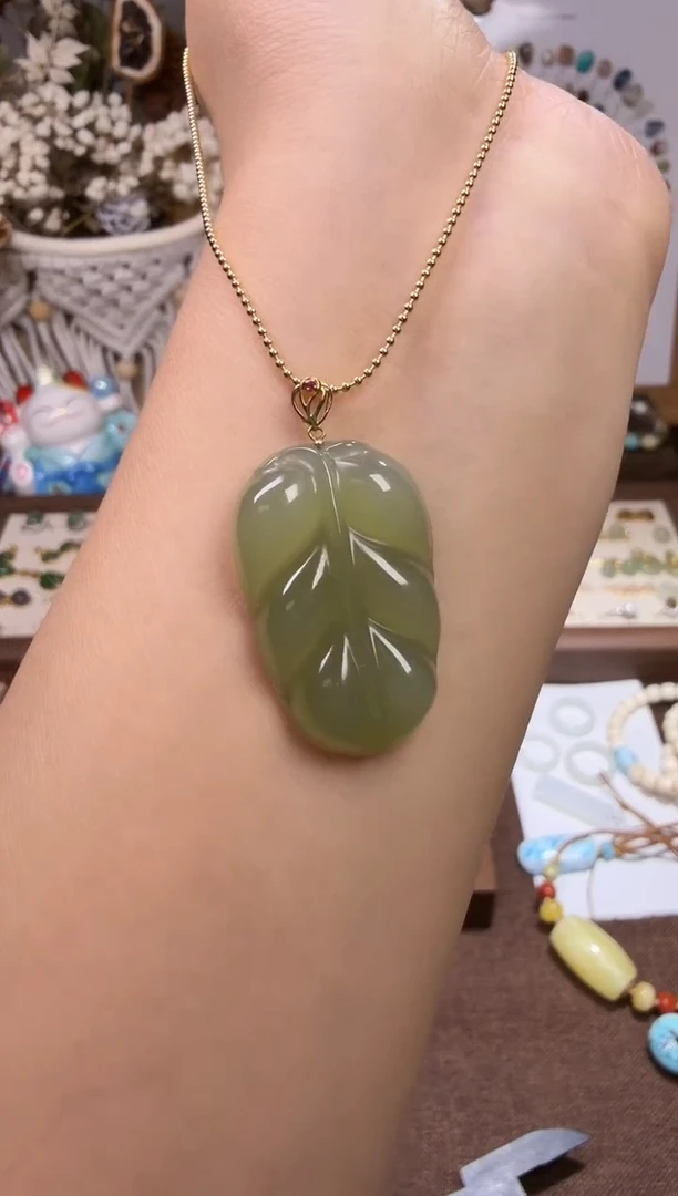 水晶摆件未镶嵌叶子