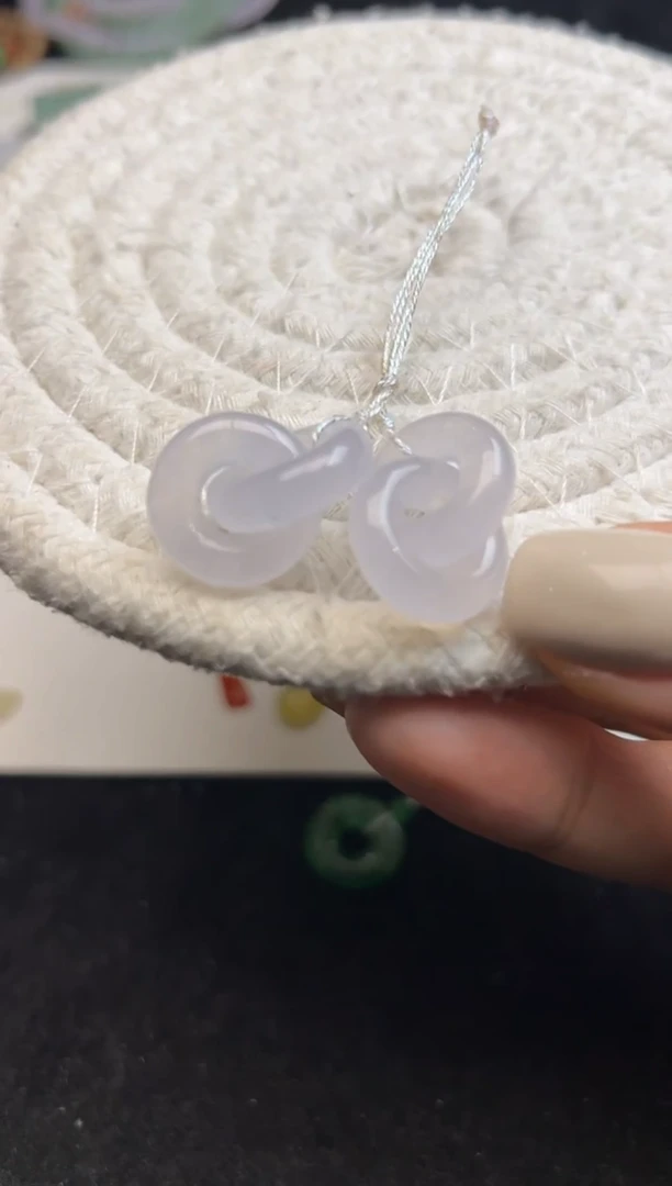 未镶嵌定制翡翠粉环环一对12000+600-hmq154