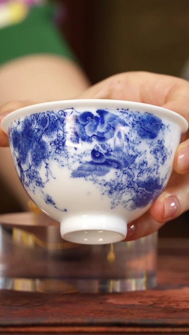 禁用画堂春邵微平老师花鸟鸡心杯（1）
