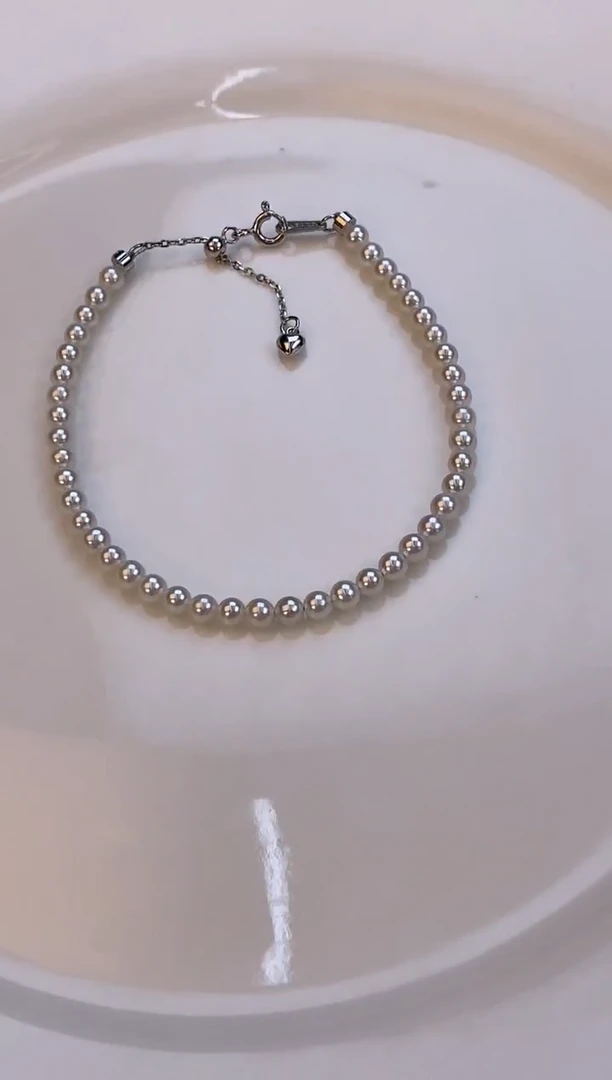 银S925镶嵌手链淡水珍珠4