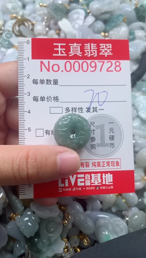 吊坠(不含链)未镶嵌翡翠9728