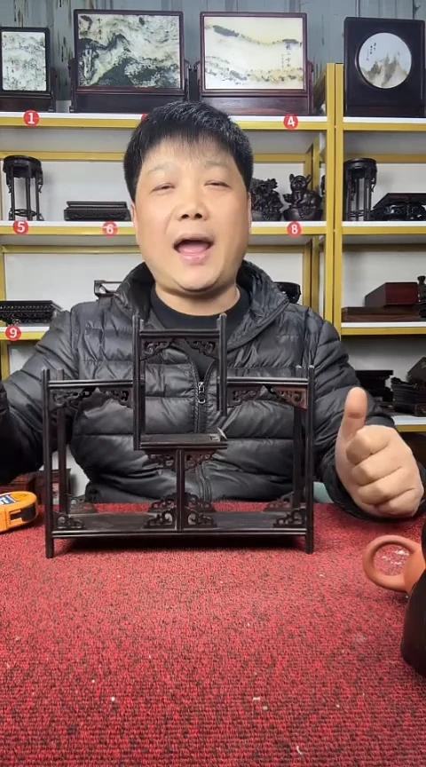 木大叶紫檀小博古架24*21*6CM