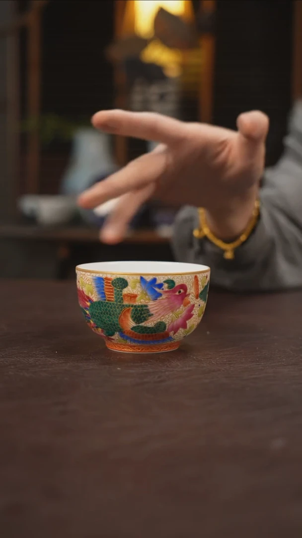 杯景德镇陶瓷杯碗柴烧多人
