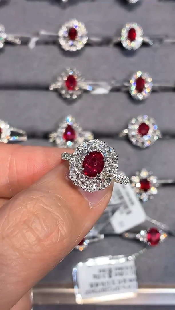 18K金镶嵌戒指红宝石【闪购】1.03ct/七天鉴赏/无烧鸽血红