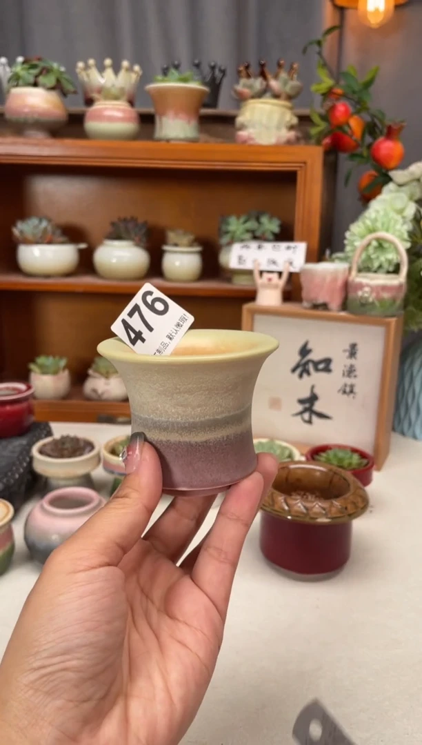 瓷片476知木小芳花盆