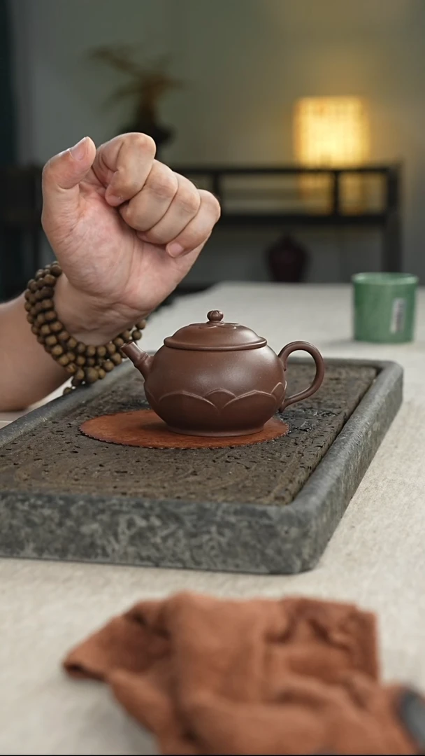 茶壶紫砂紫砂茶壶 底槽清 繁花 170cc