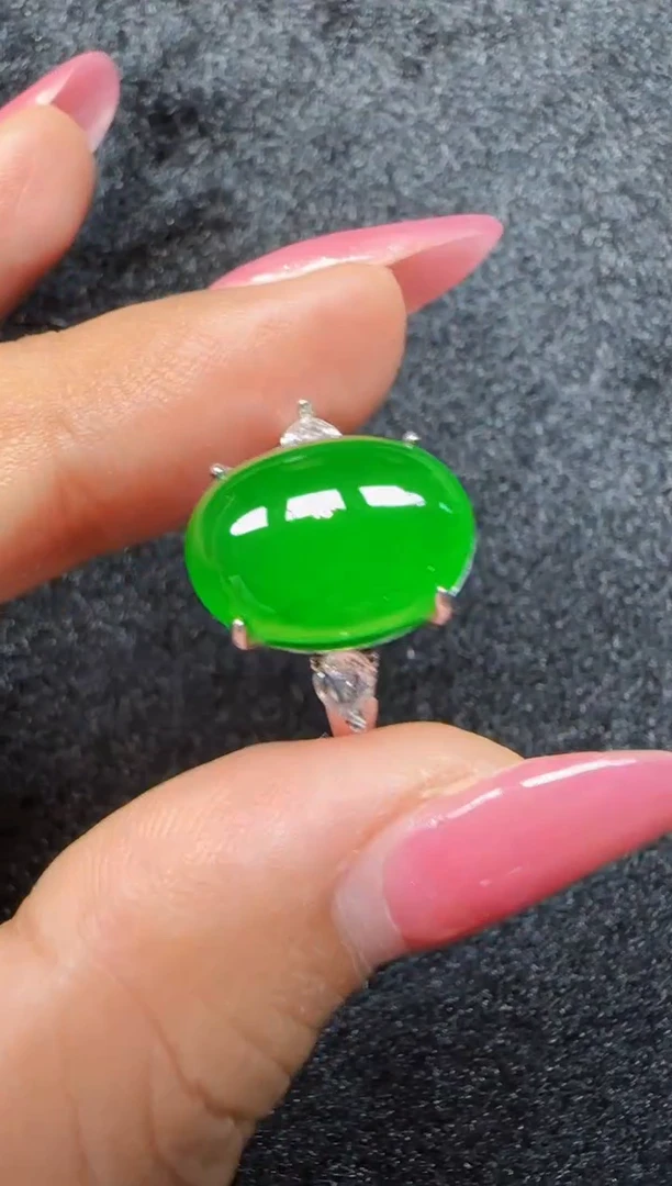 未镶嵌定制翡翠翡翠戒指21