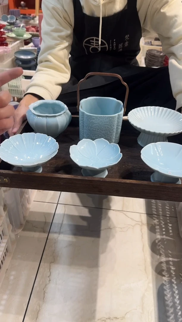 瓷片陶微瑕商品 介意勿拍 【托盘】