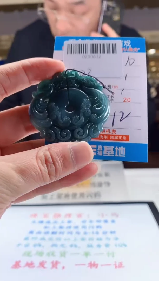 颈饰未镶嵌翡翠天然翡翠A货拍一发一