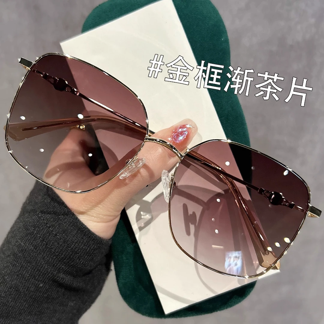 茶色墨镜女款2025新款高级感近视可配度数防紫外线时尚偏光太阳镜