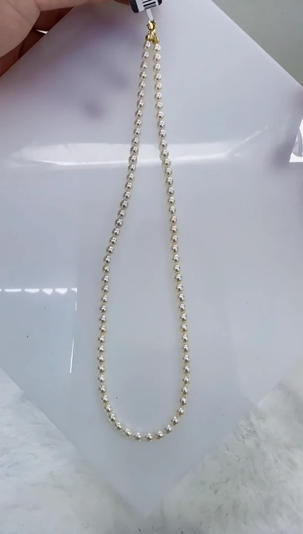 18K金镶嵌淡水珍珠DA珍珠项链 ss004