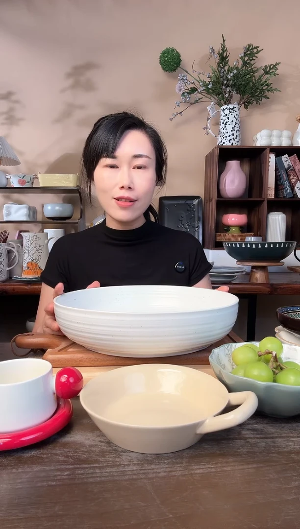 12英寸螺纹麻点大汤碗微瑕