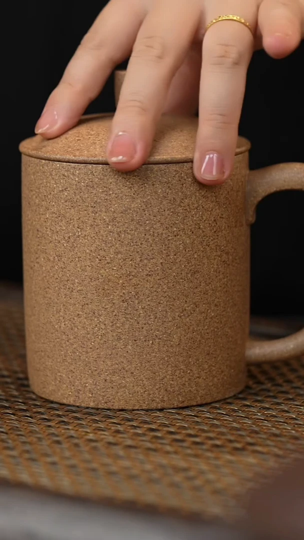 茶杯紫砂五彩段直筒
