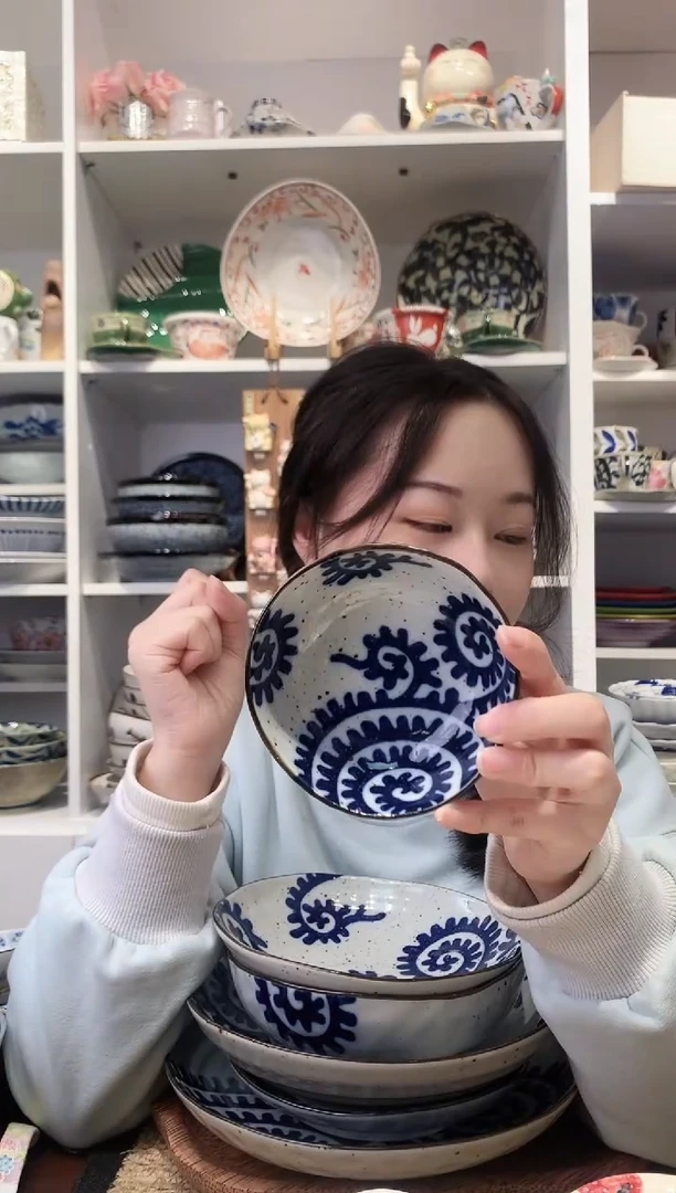 陶瓷【到手两支】章鱼唐草酱料小钵10.5cm