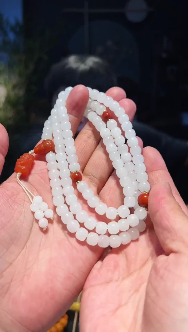 手串未镶嵌和田玉8+老型108多圈