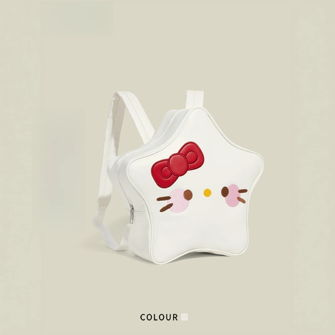 CHRONOS&IROS日系可爱小猫咪五角星双肩包甜美百搭通勤大容量背包