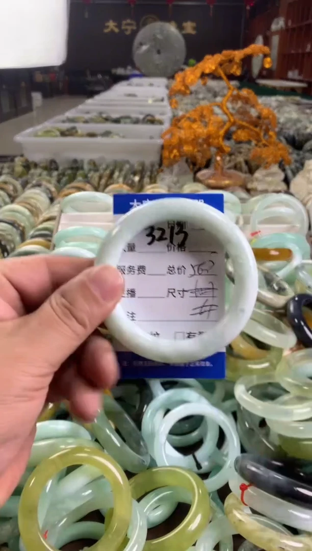 蛇纹石玉未镶嵌手镯3213