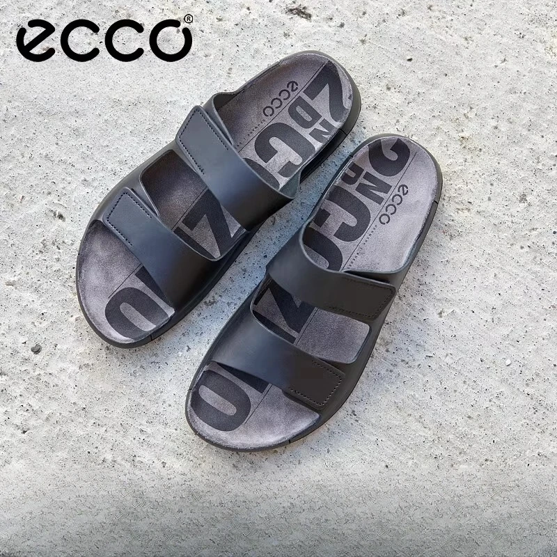 爱步ECCO【科摩系列】洋气百搭清凉真皮百搭度假凉拖鞋500904