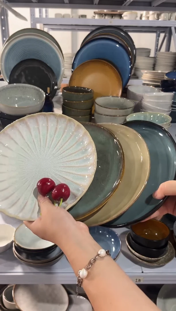 陶瓷外贸尾货瑕疵满20包邮X4 小盘组合