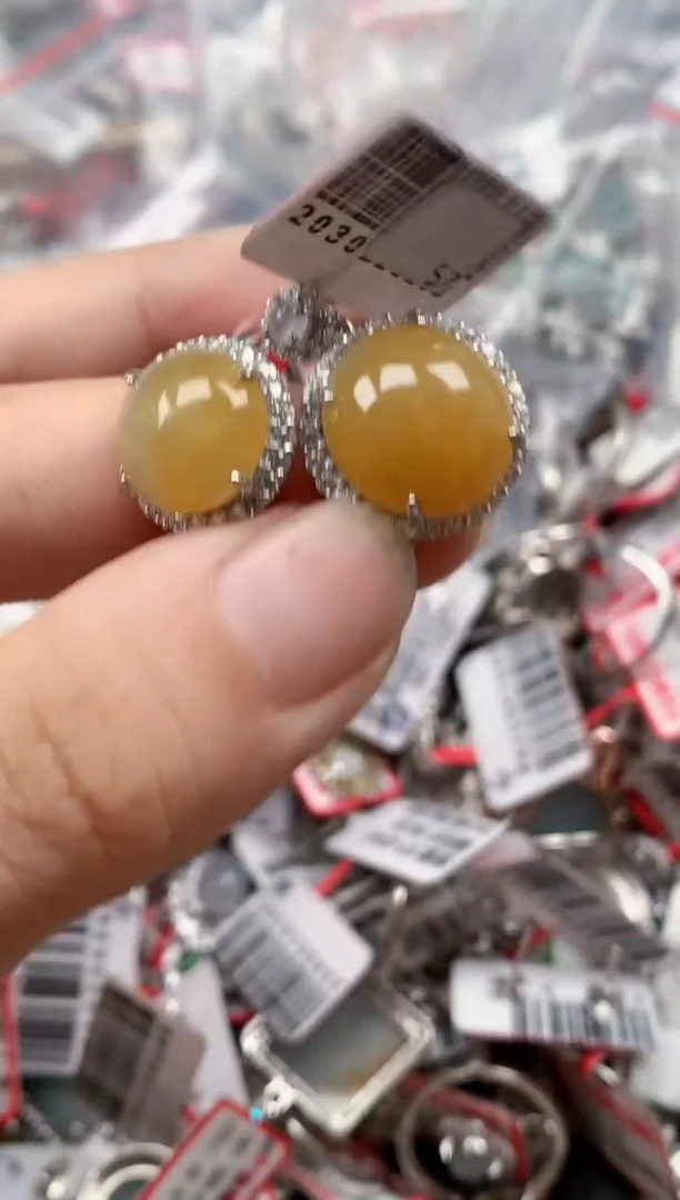 银S925镶嵌戒指翡翠天然A货缅甸翡翠