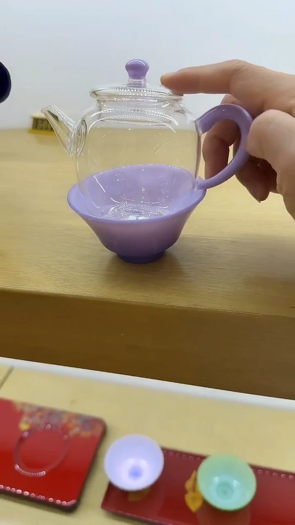 玉见玉秀壶紫+紫咏露主人杯