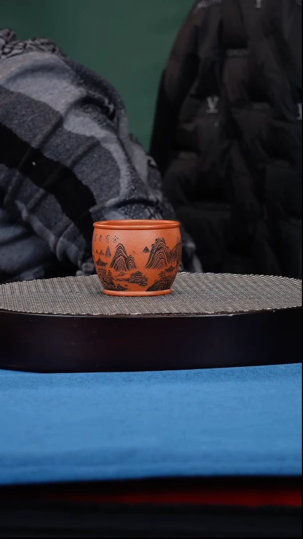 茶杯紫砂宜兴原矿紫砂 手工主人杯