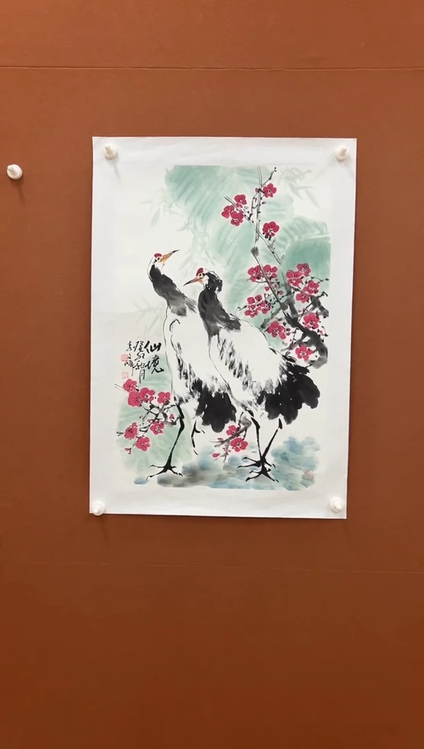 国画李文峰四尺三开写意荷花