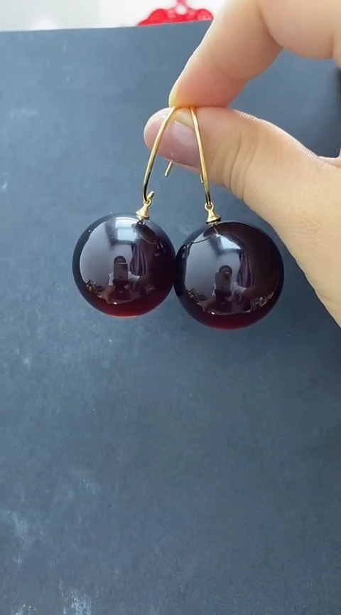 未镶嵌琥珀裸石琥珀耳坠