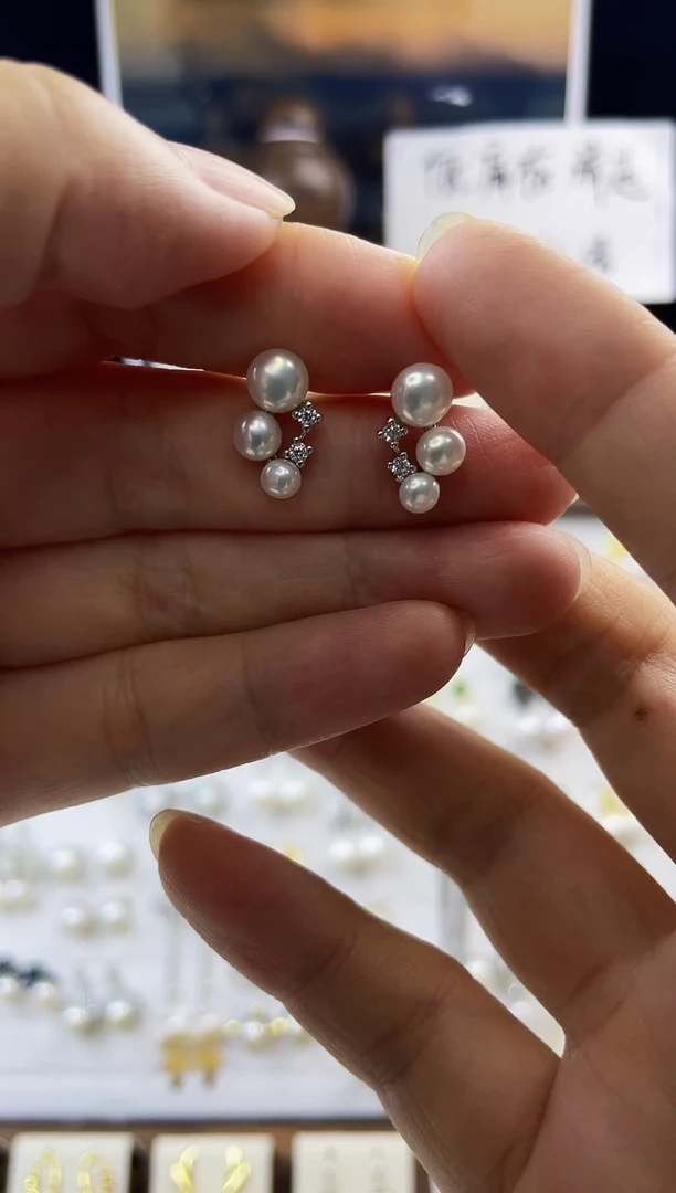 合金耳饰淡水珍珠58