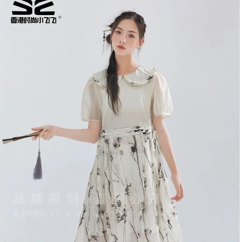 8185高端专享夏款连衣裙米色（飞飞）