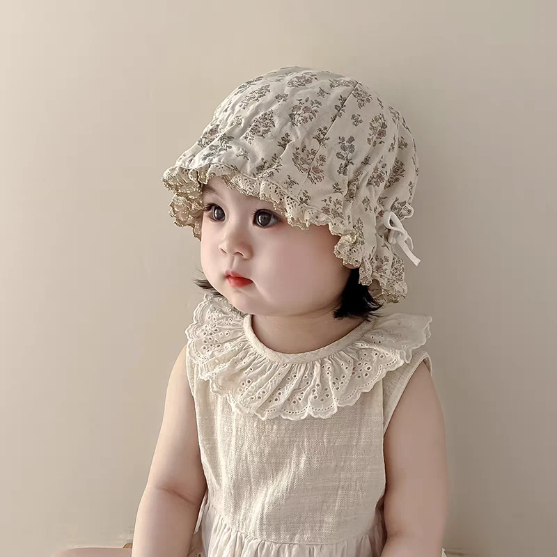 韩版宝宝帽子春秋婴幼儿遮阳防晒宫廷帽小月龄护囟门胎帽渔夫帽潮