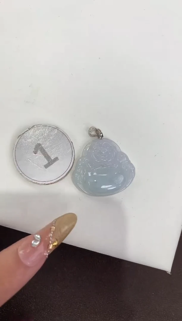 颈饰银S925镶嵌翡翠天然缅甸a货翡翠