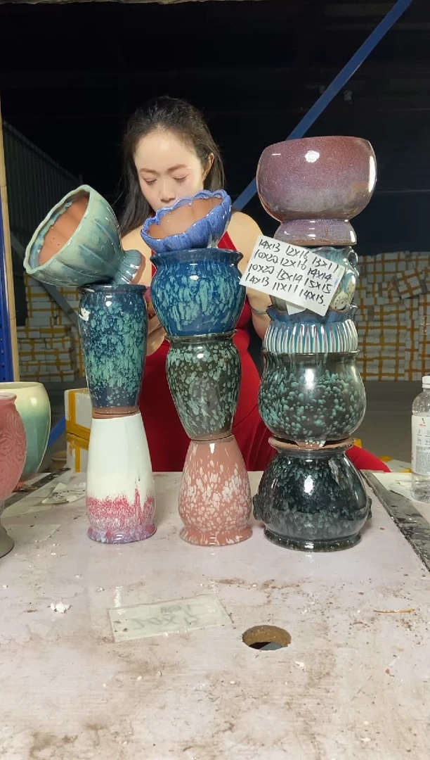 宜兴紫砂粗陶花盆