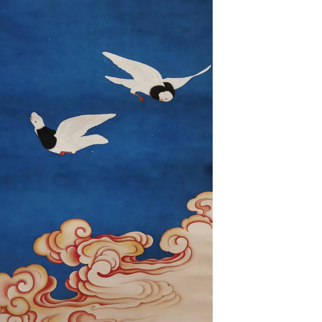 【辽拍】V251110-1-16《鸽子》（2.9平尺) 纸本立轴 ws10