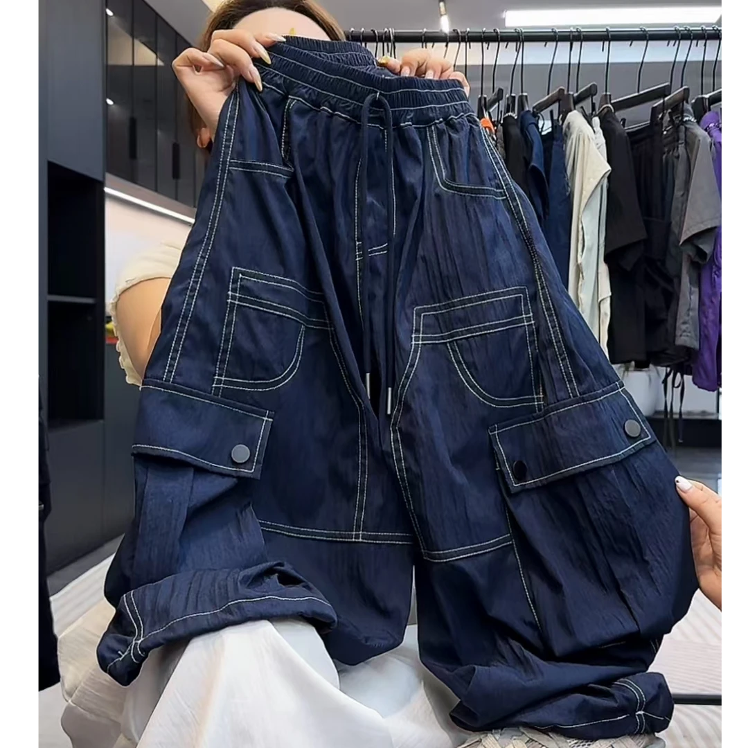 吾2025【Y】5月15日 儿童男童女童藏青色薄款工装裤5291-