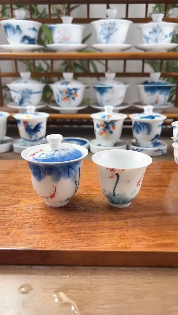 微瑕线条莲美人备+闻香杯1个
