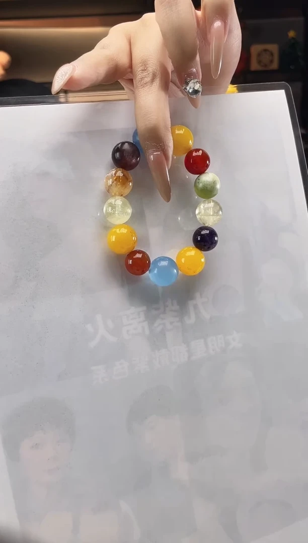 未镶嵌手串水晶玛瑙紫锂云母多宝手串任发其一