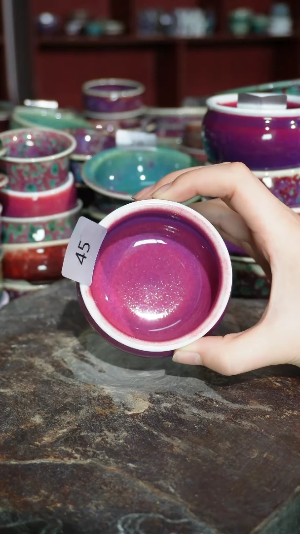 摆件精品窑变钧瓷茶器