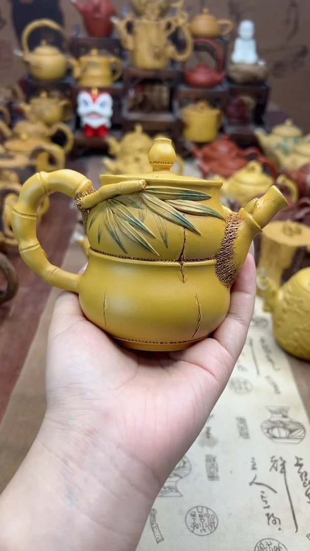 【闪购商品】紫砂茶壶台湾老师陈泰源王文同浮雕紫砂壶