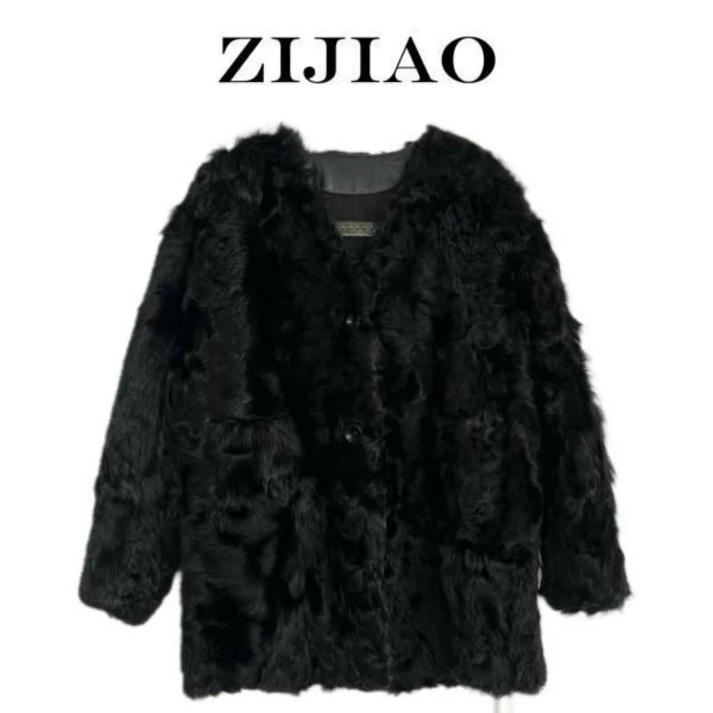 【维维专属】3小湖羊皮毛一体外套 ZWML-24015