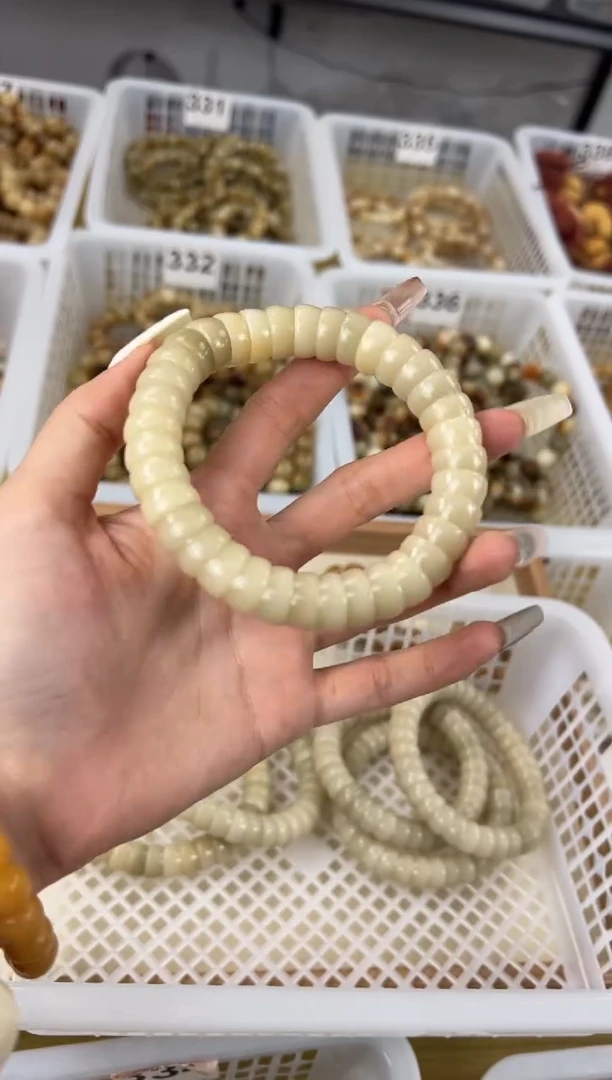 手串菩提根/象牙果卡13碗珠手串原生态白