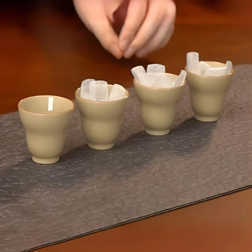 【网瓷】折腰套杯（一组四个）