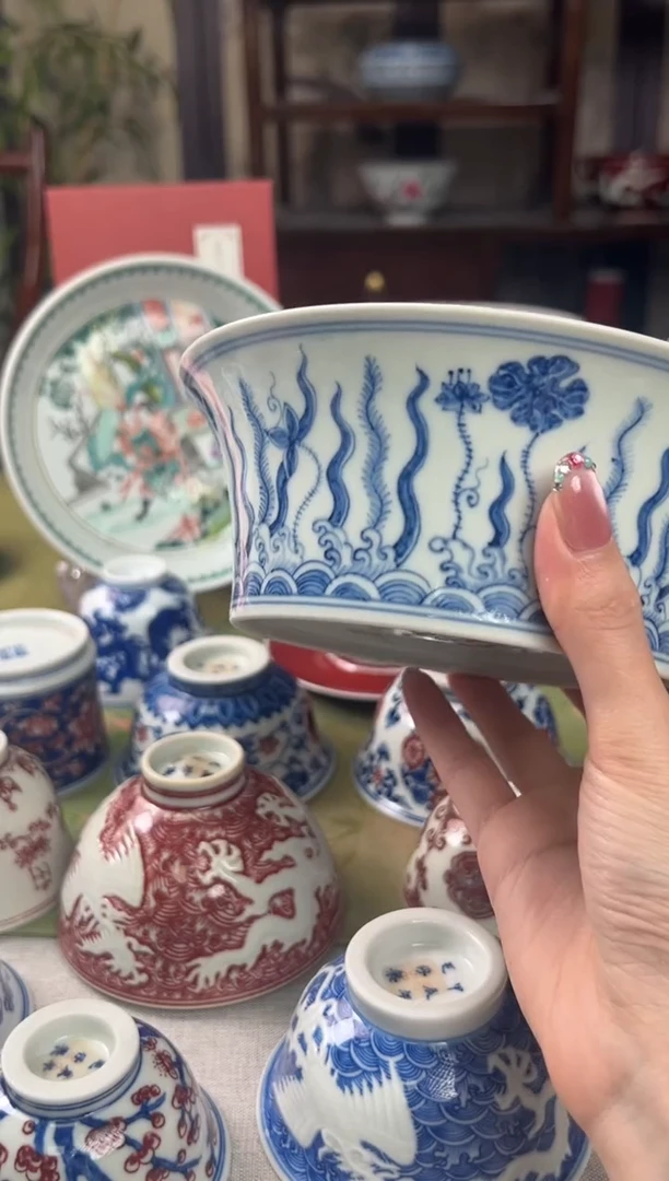 瓷片景德镇毛仔柴窑杯